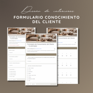 Plantilla Google Forms para Diseñadores de Interiores | Cuestionario Clientes